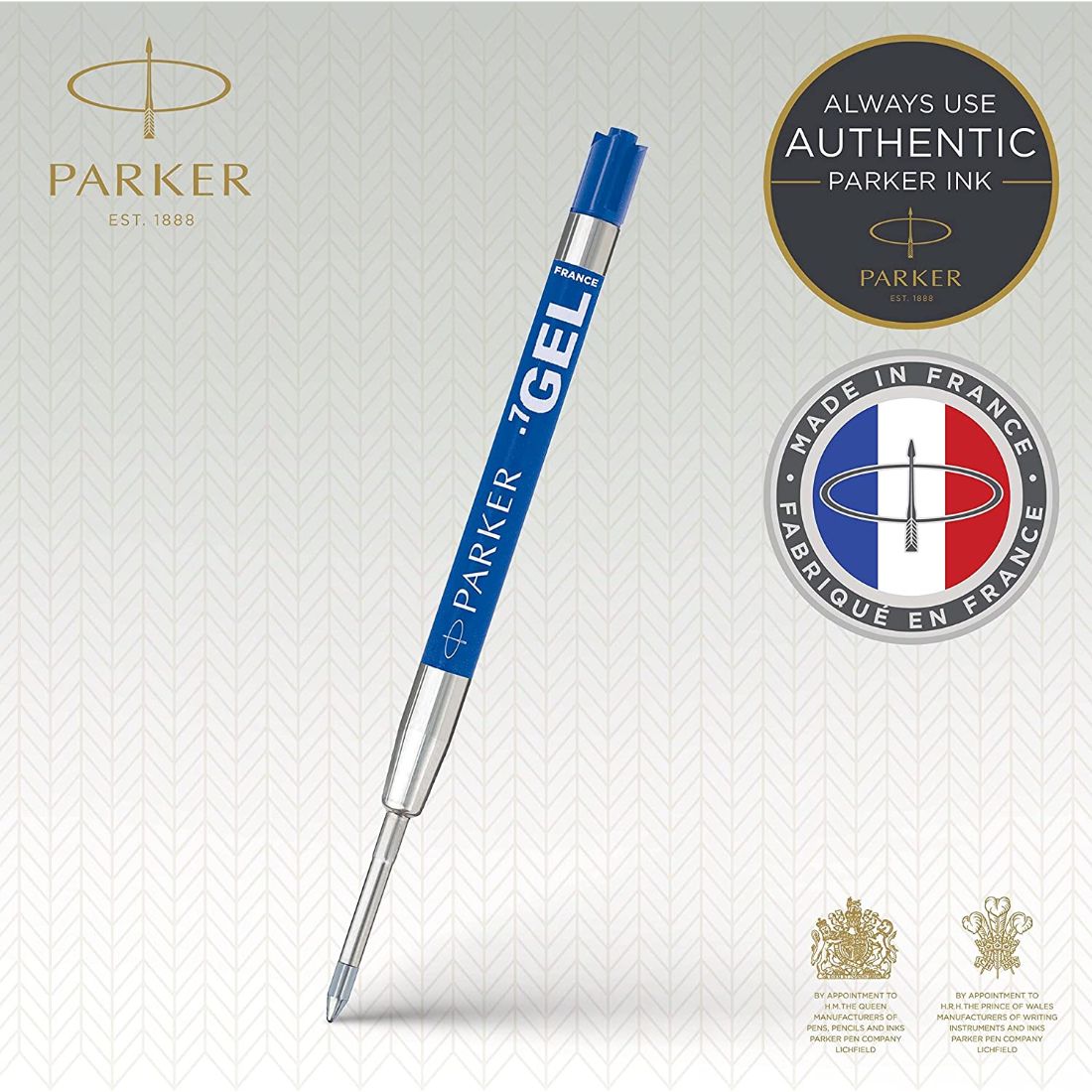 Parker Refills Repuesto Boligrafo Gel Tinta Azul Punto Mediano