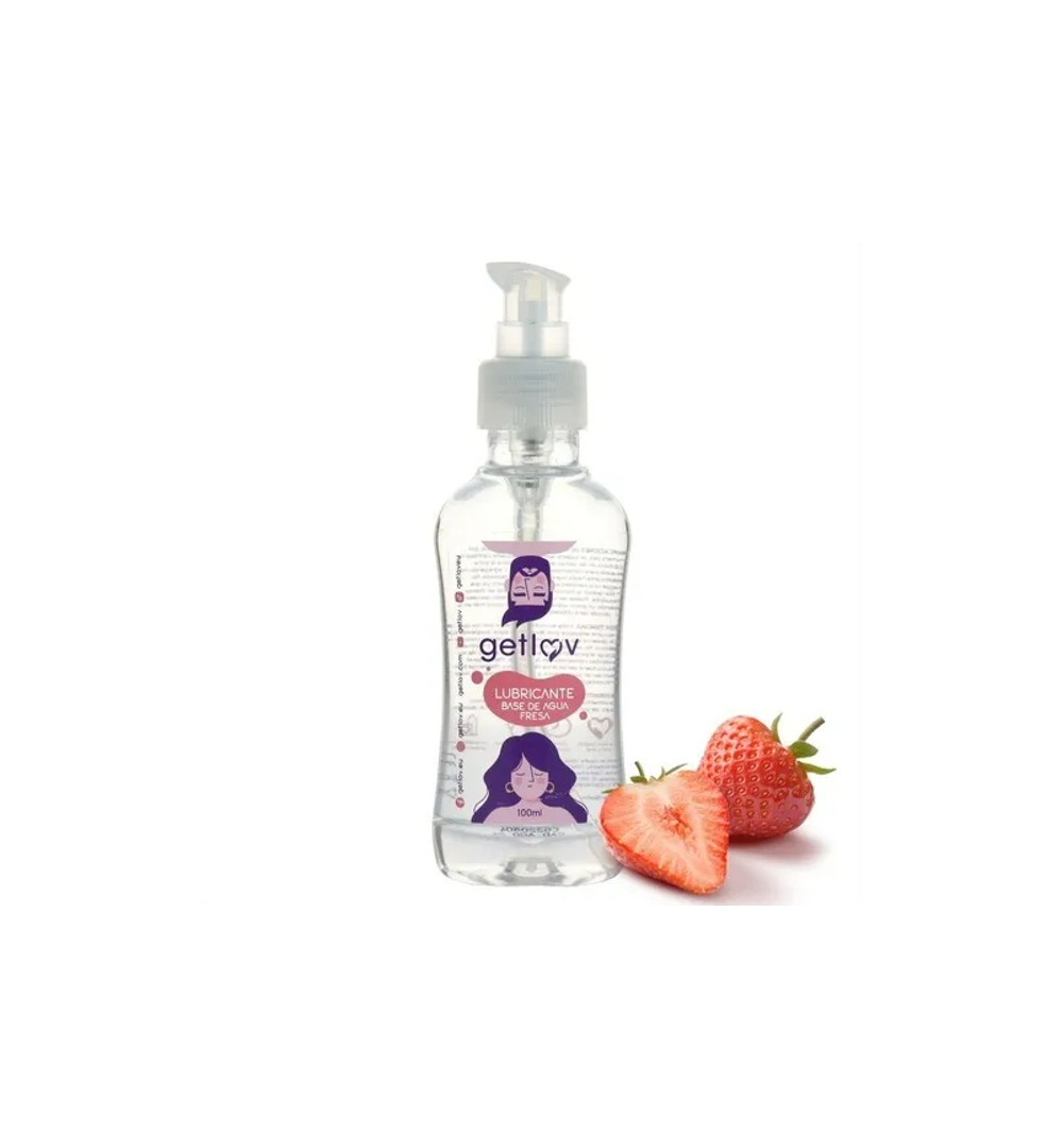 Gel Lubricante Base Agua Sabor Fresa 100 Ml Getlov