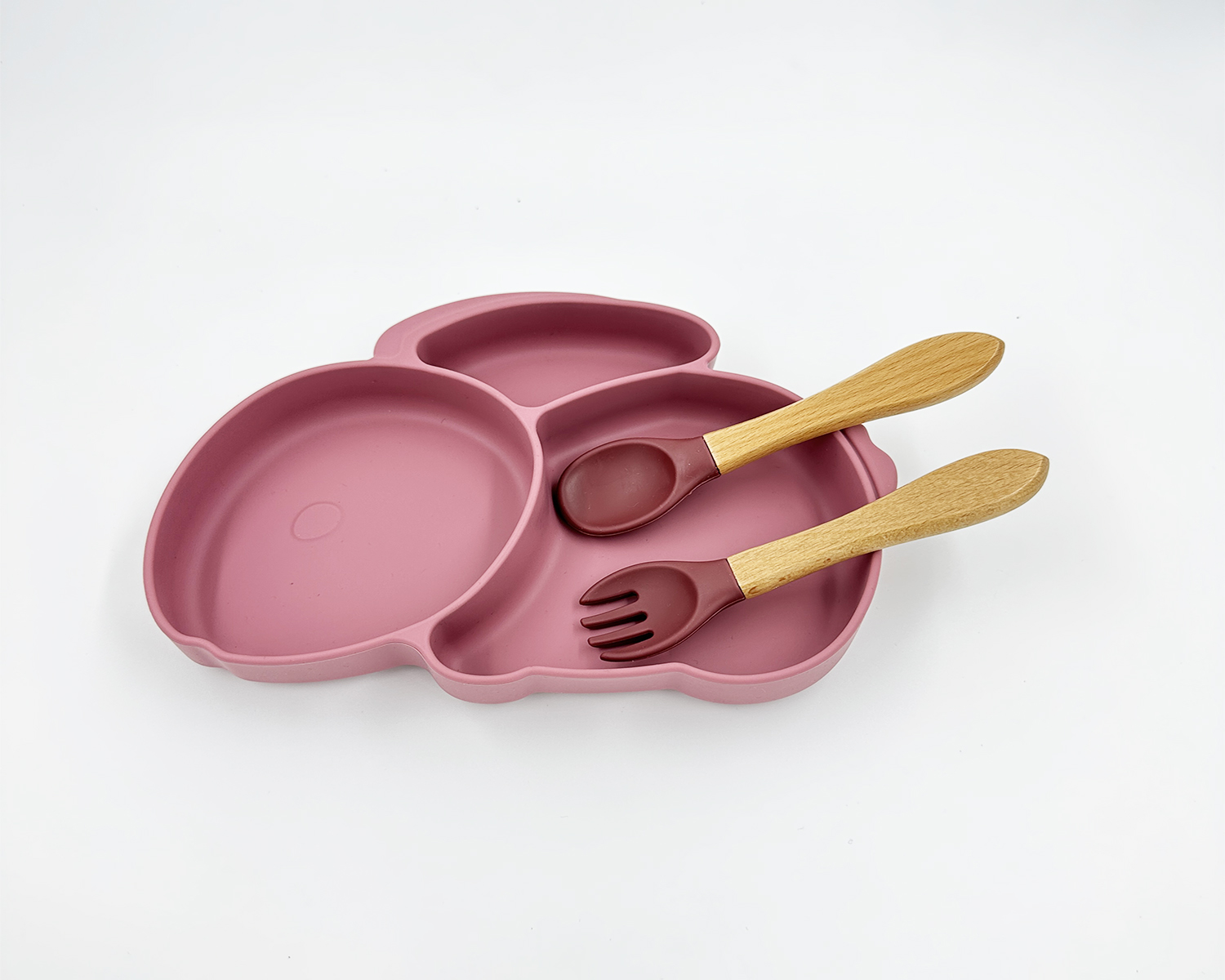 OEM PLATO DE SILICONA CON CUCHARA PARA BEBE