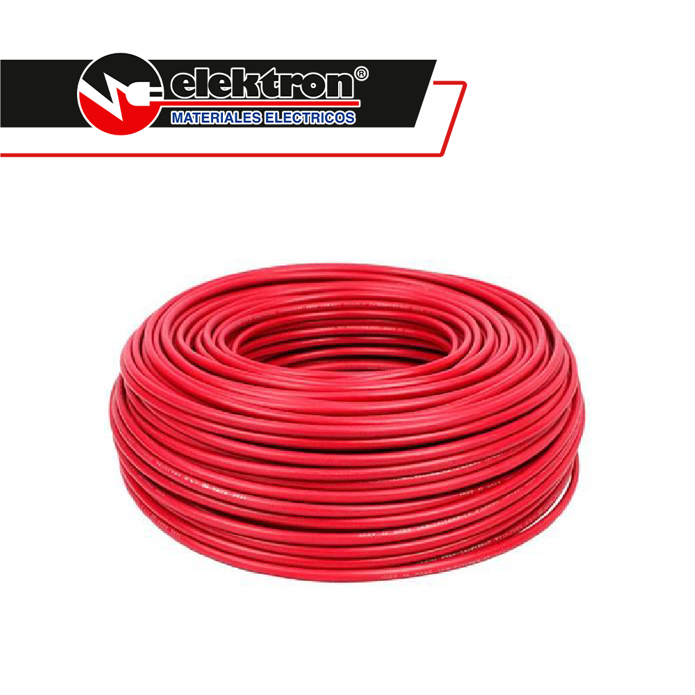 Caja 100 Mts Cable Iusa Rojo Thw Cal 12 Awg 100  Cobre Color Multicolor