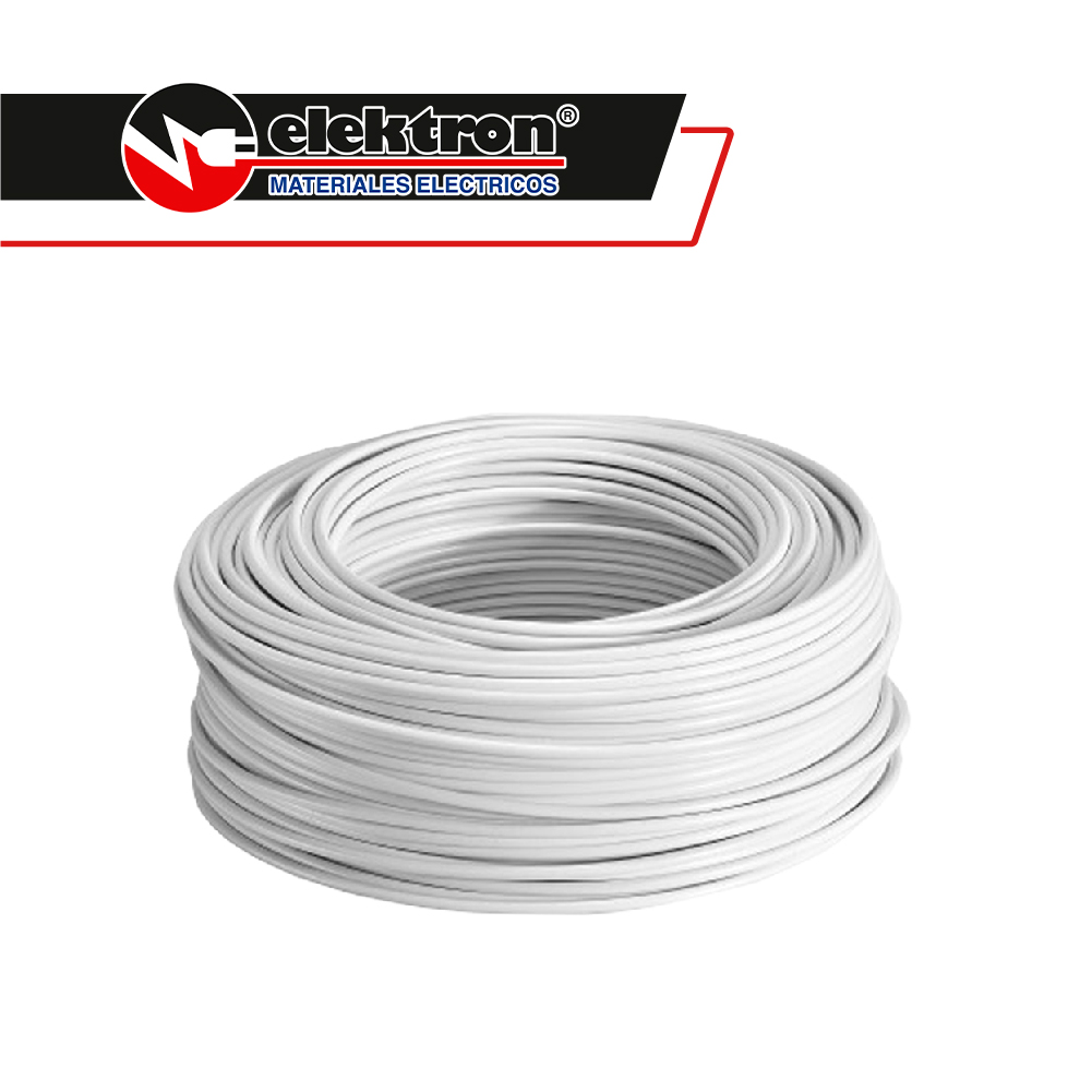 Caja 100 Mts Cable Iusa Blanco Thw Cal 12 Awg 100 cobre Color Multicolor