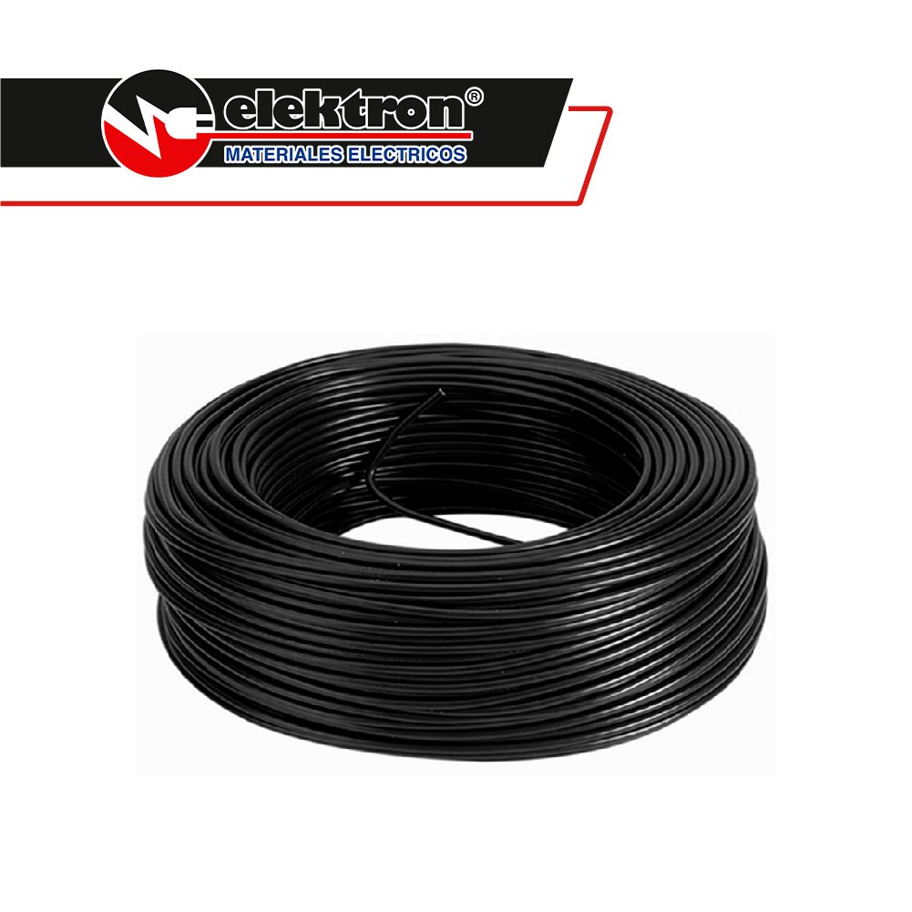 Caja 100 Mts Cable Iusa Negro Thw Cal 12 Awg 100  Cobre Color Multicolor