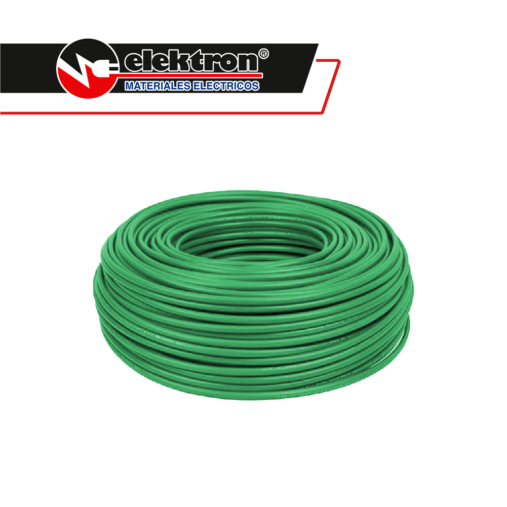 Caja 100 Mts, Cable verde, THW, Cal 12, AWG, 100% COBRE KOBREX