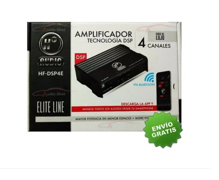 Amplificador Elite Line 4 canales 100 W X 4 CH, Marca HF Audio