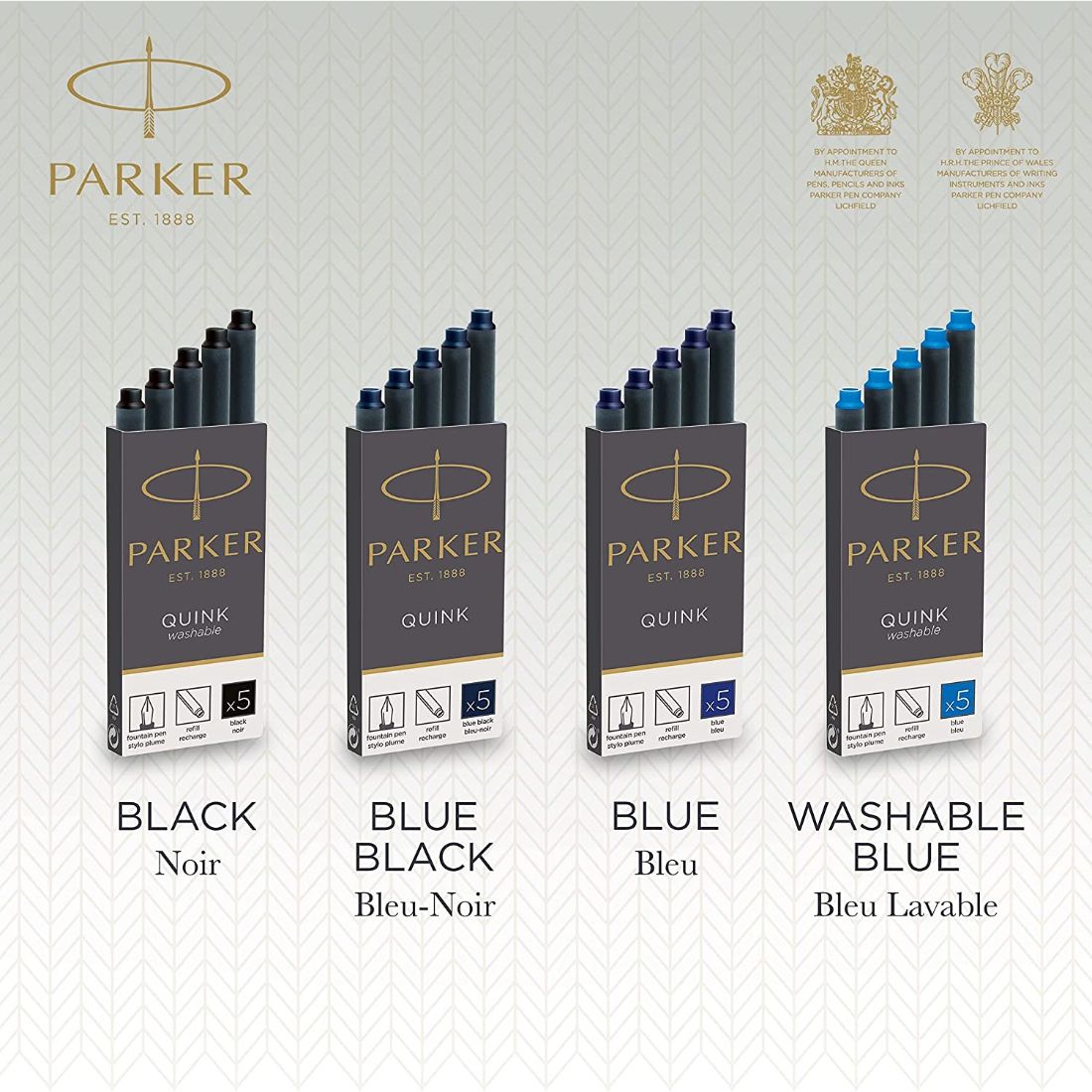 Cartuchos Para Pluma Fuente Parker Negro