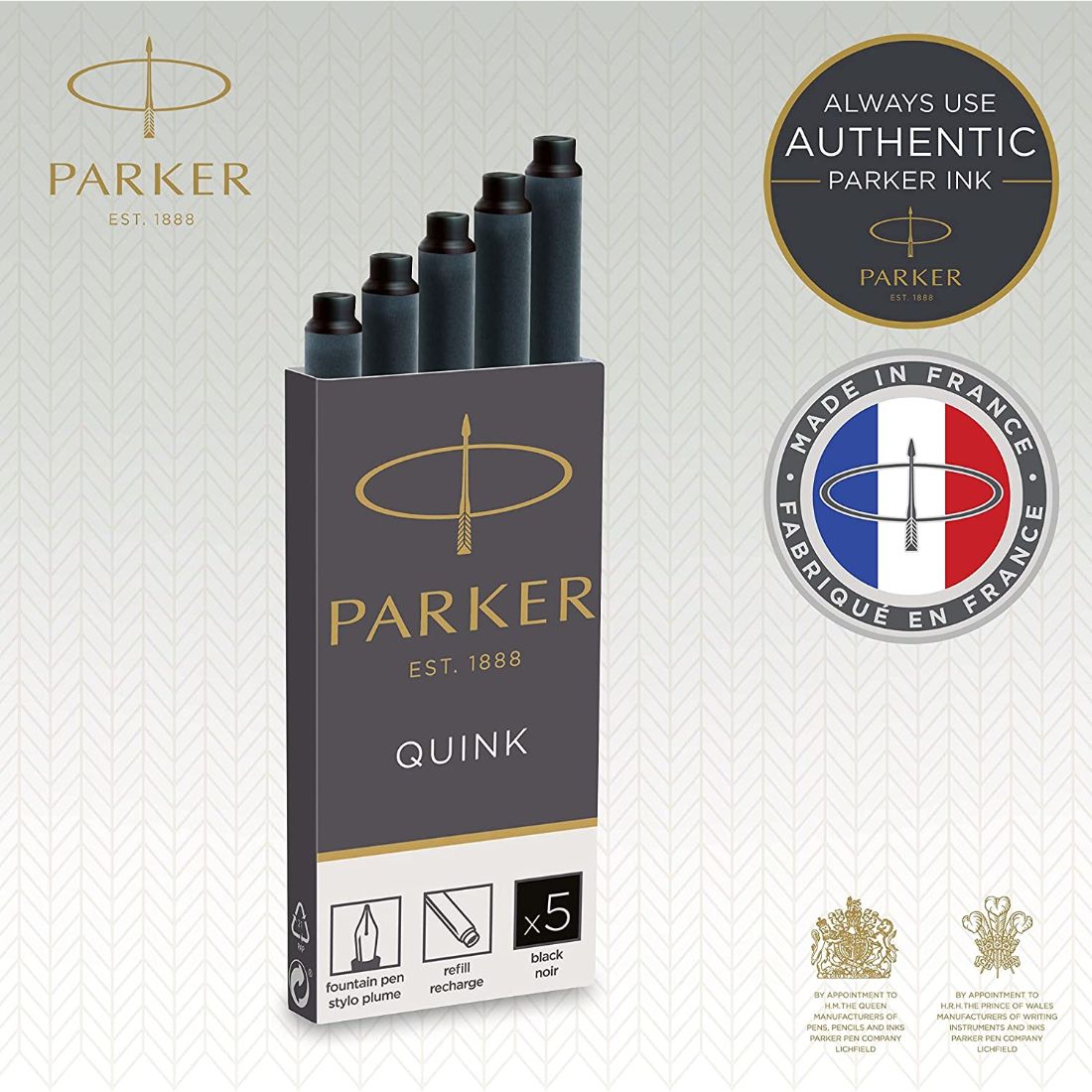 Cartuchos Para Pluma Fuente Parker Negro
