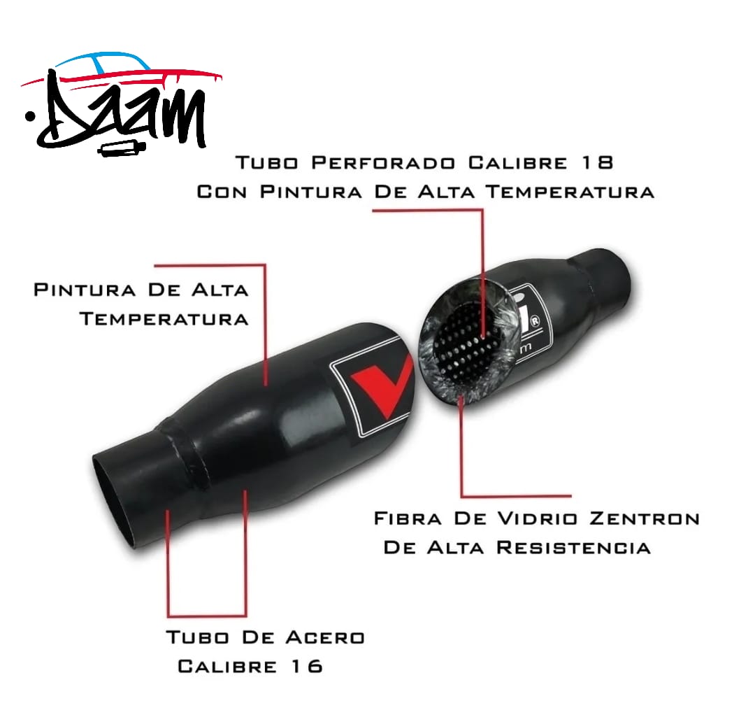 Escape Bala Resonador Pre-silenciador Vauli 15 X 3