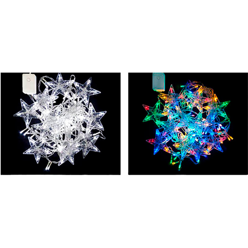 Serie Cortina Estrella 140 Leds 8w Navidad 2m Largo 1 M Alto