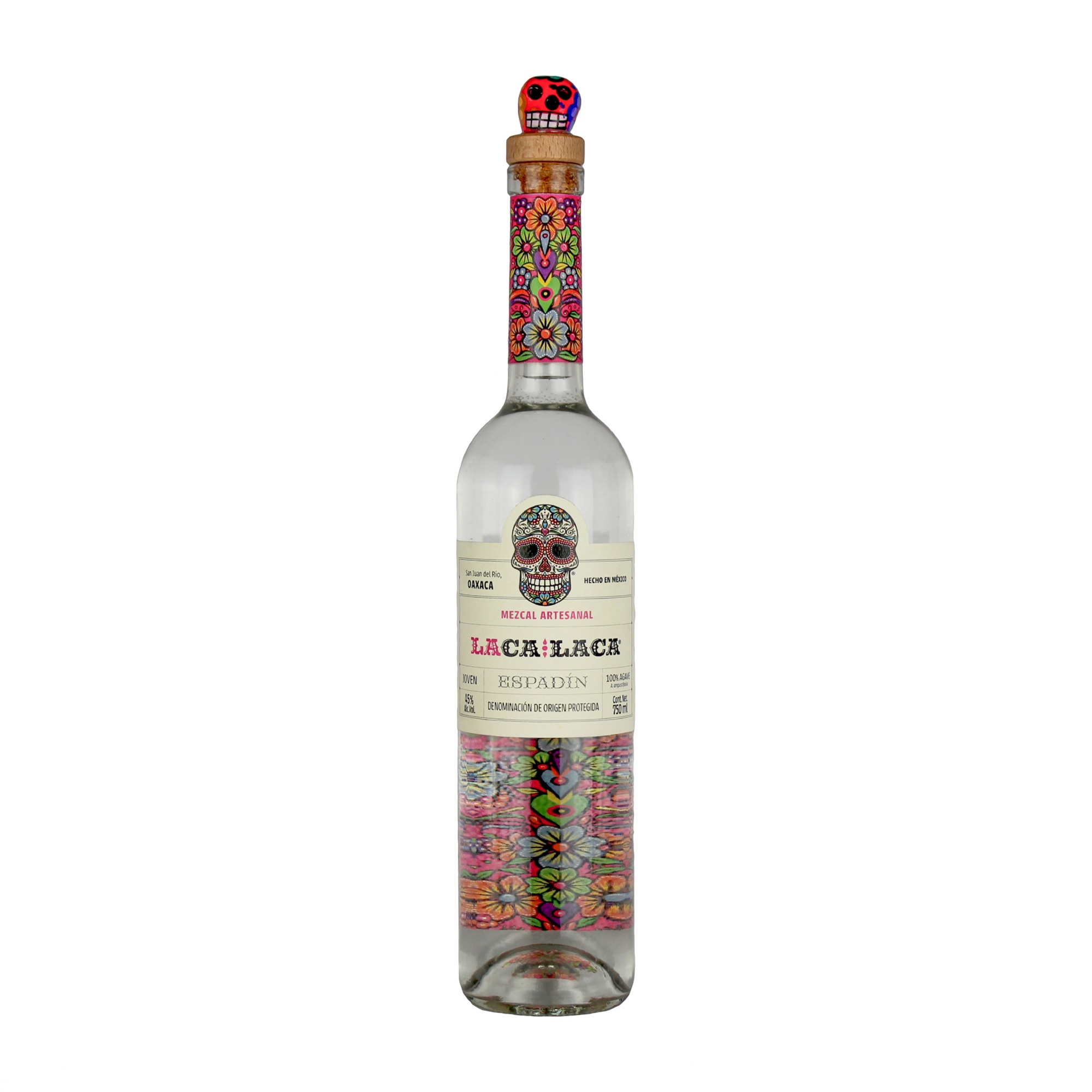 Mezcal Artesanal Laca Laca 100% Agave Espadín Joven 750ml.