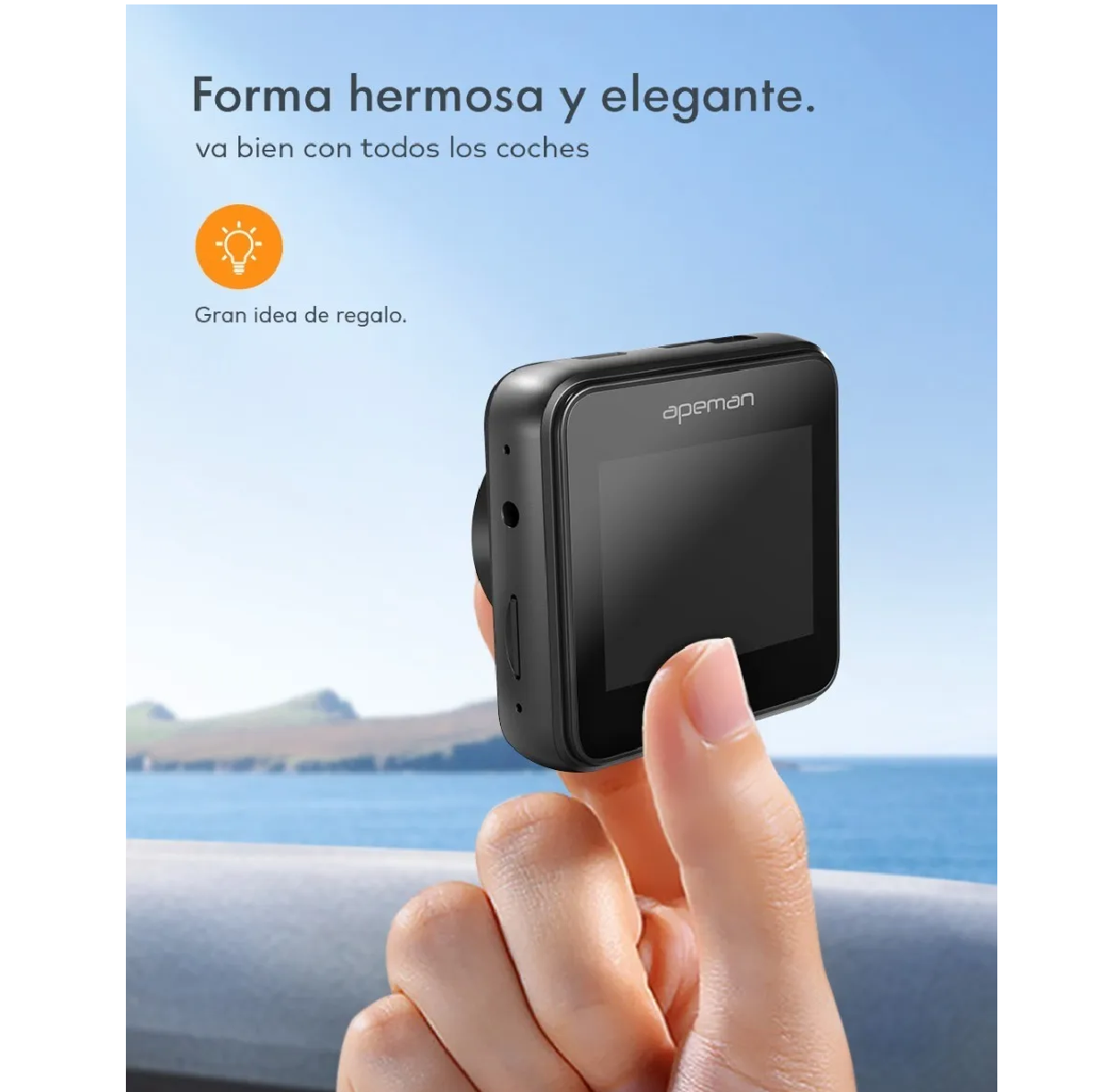 Doble Camara Para Automovil Apeman 1080p Frente E Interior