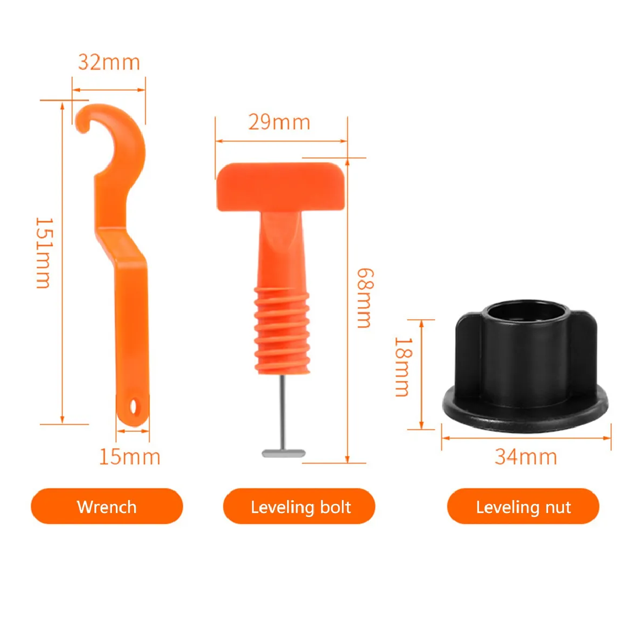 Kit De Niveladores Porcelanato De Azulejo Reutilizable 151pc