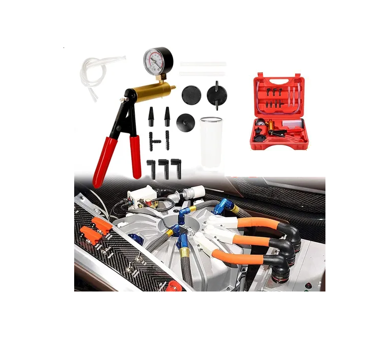 Vmingo Bomba Vacio Manual Frenos Purgador Manometro Kit Auto Moto Universal