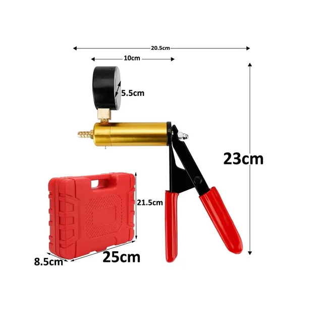 Vmingo Bomba Vacio Manual Frenos Purgador Manometro Kit Auto Moto Universal