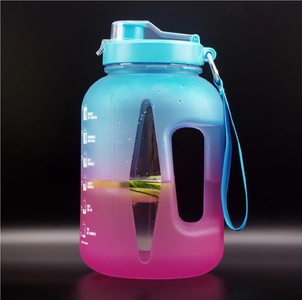 Botella de Agua Camping Medio Galon Blue