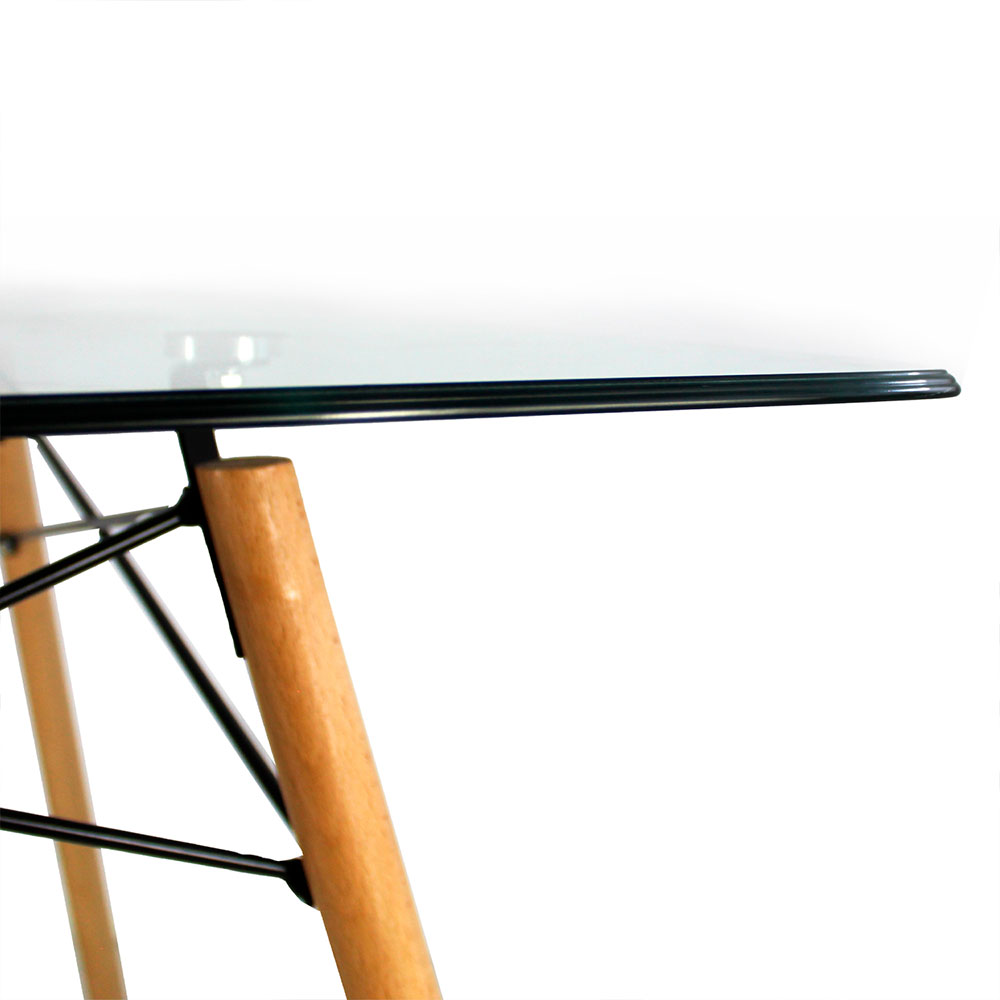 Set de Comedor 4 Sillas Frankfurt Blanco y Mesa Rectangular 120 cm Mundo In.