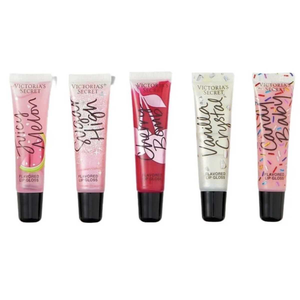 Set De 5 Gloss Victorias Secret Labiales Total Shine Addict Original 