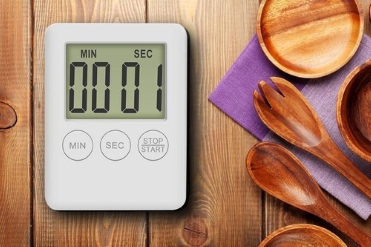 Temporizador Digital Lcd Para Cocina Blanco