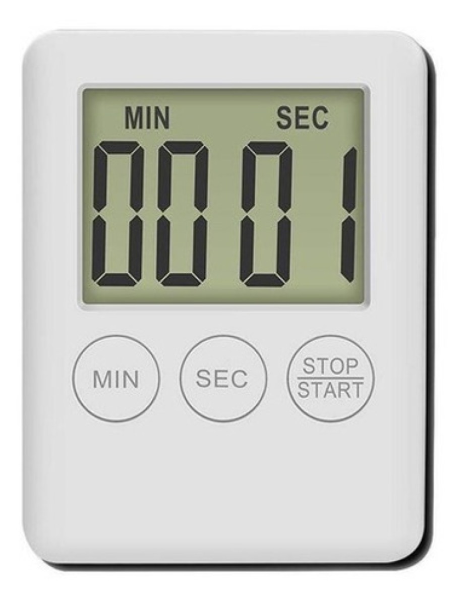 Temporizador Digital Lcd Para Cocina Blanco