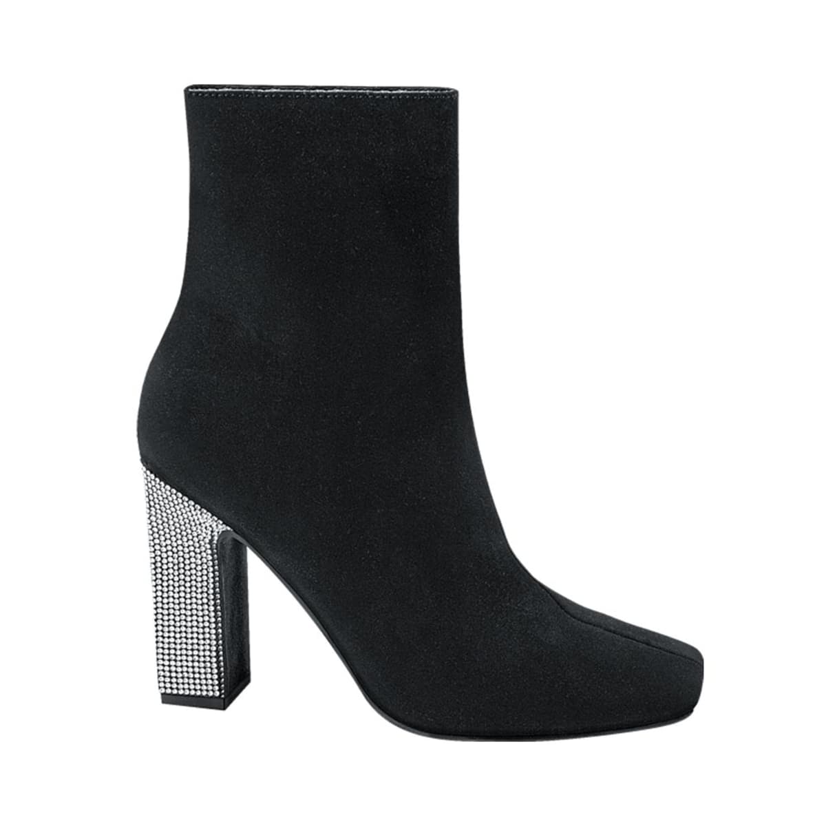 Botas de vestir marca Thalia Sodi color negro, con piedras en el tacón, mod. 1051594