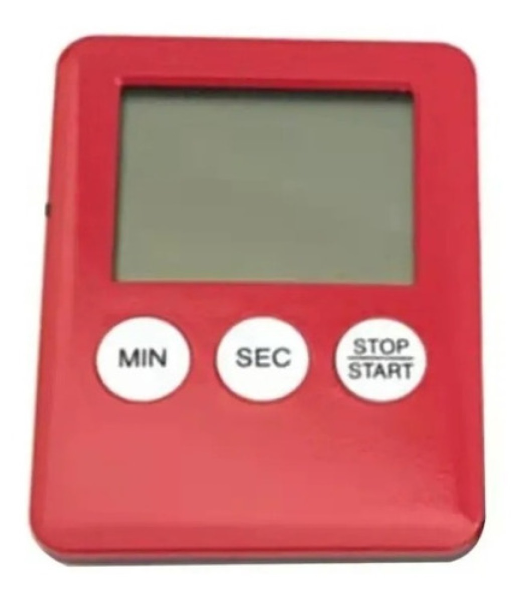 Temporizador Digital Lcd Para Cocina Rojo