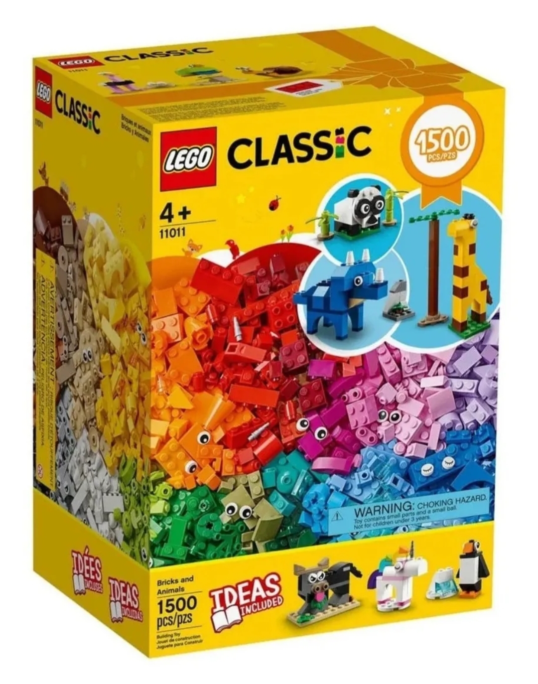 Set De Construcción Lego Classic Bricks And Animals 1500 Piezas En Caja