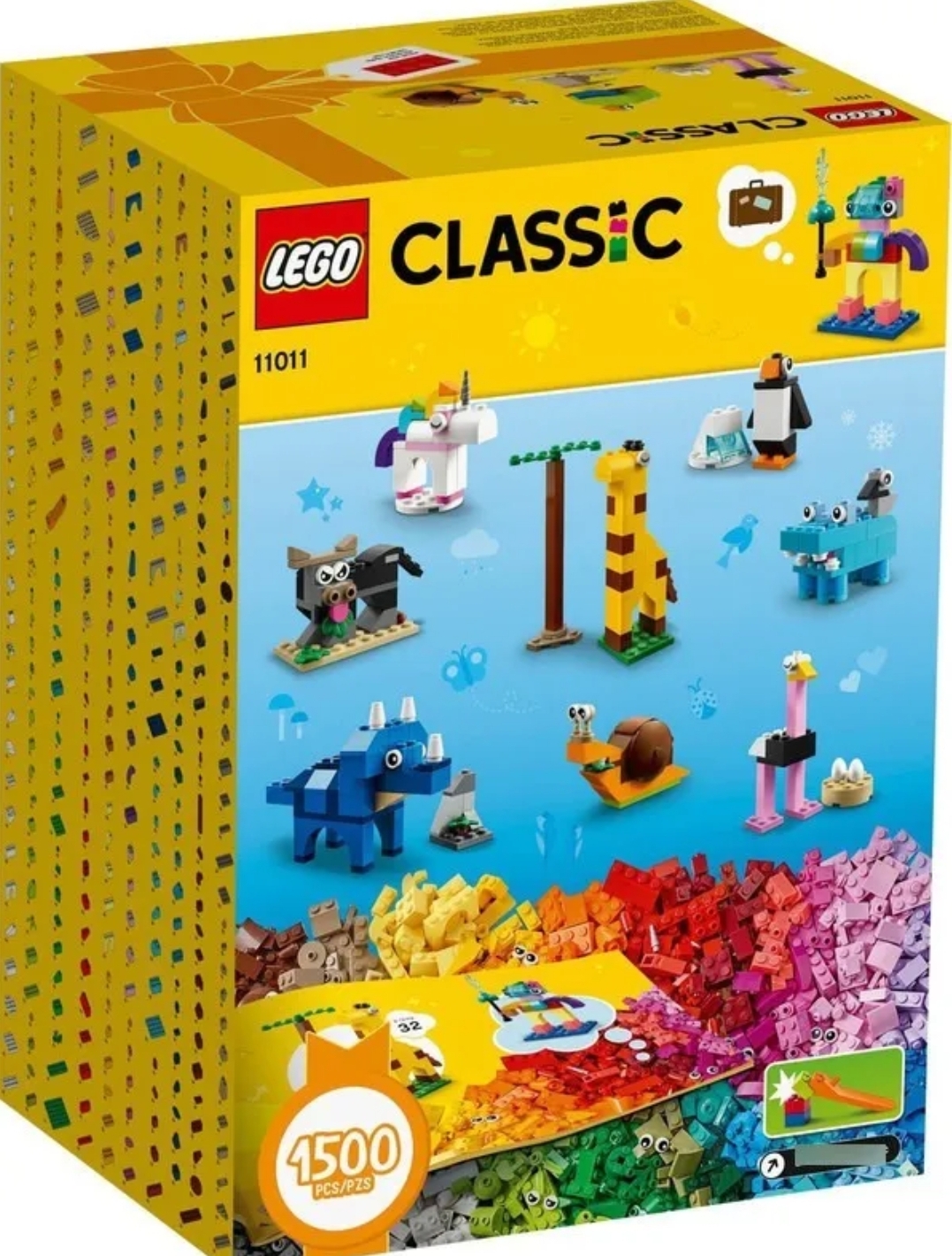 Set De Construcción Lego Classic Bricks And Animals 1500 Piezas En Caja