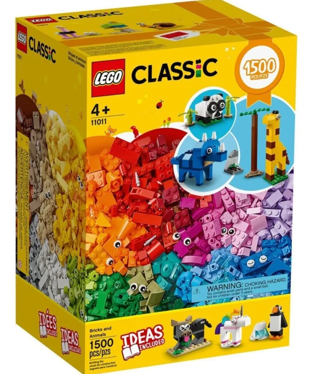 Set De Construcción Lego Classic Bricks And Animals 1500 Piezas En Caja