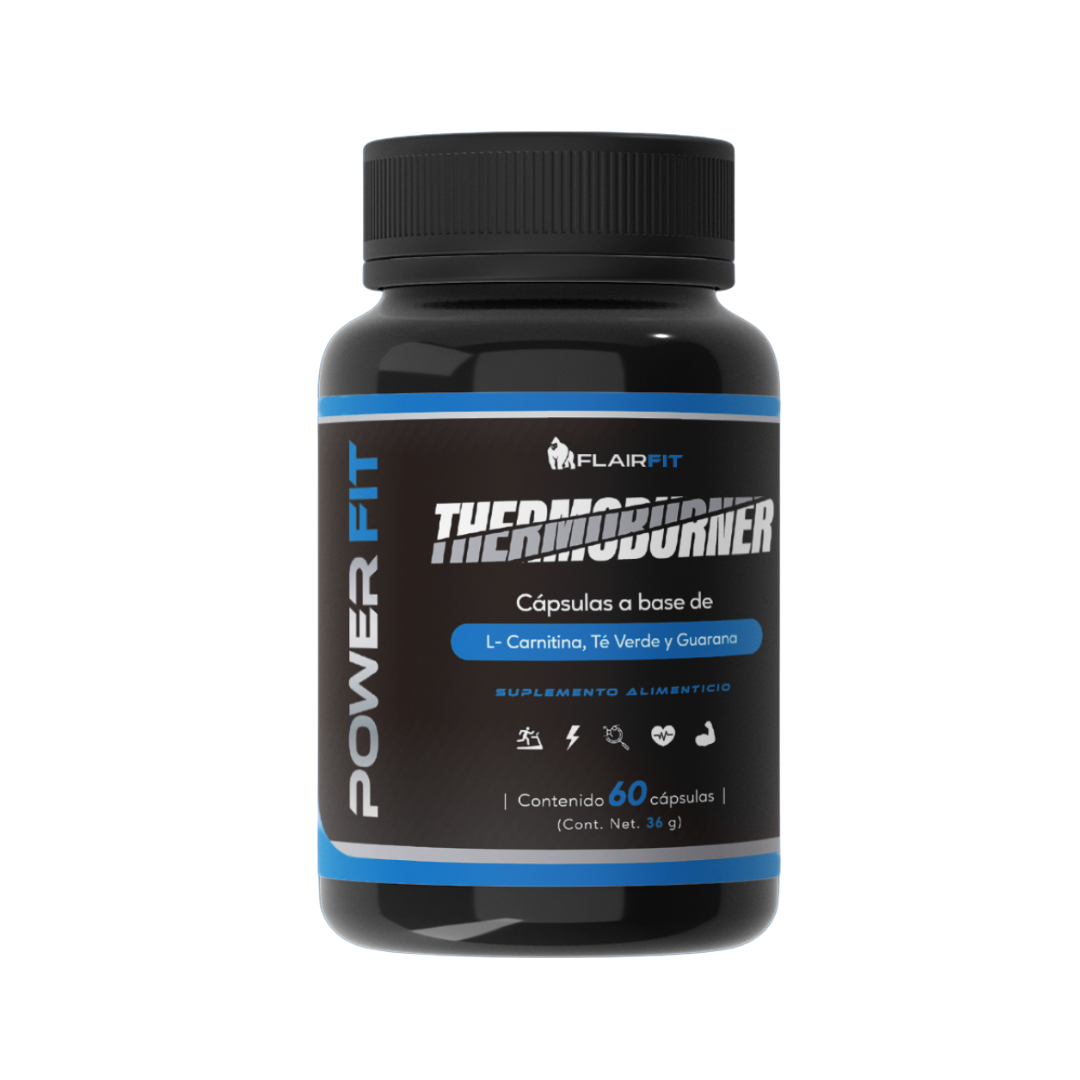 Suplemento En Cápsulas Flairfit Thermoburner, Formulación Premium L- Carnitina, Té Verde , Guaraná, Vitaminas , Linaza , Pimienta Negra En Pote 60 Cápsulas