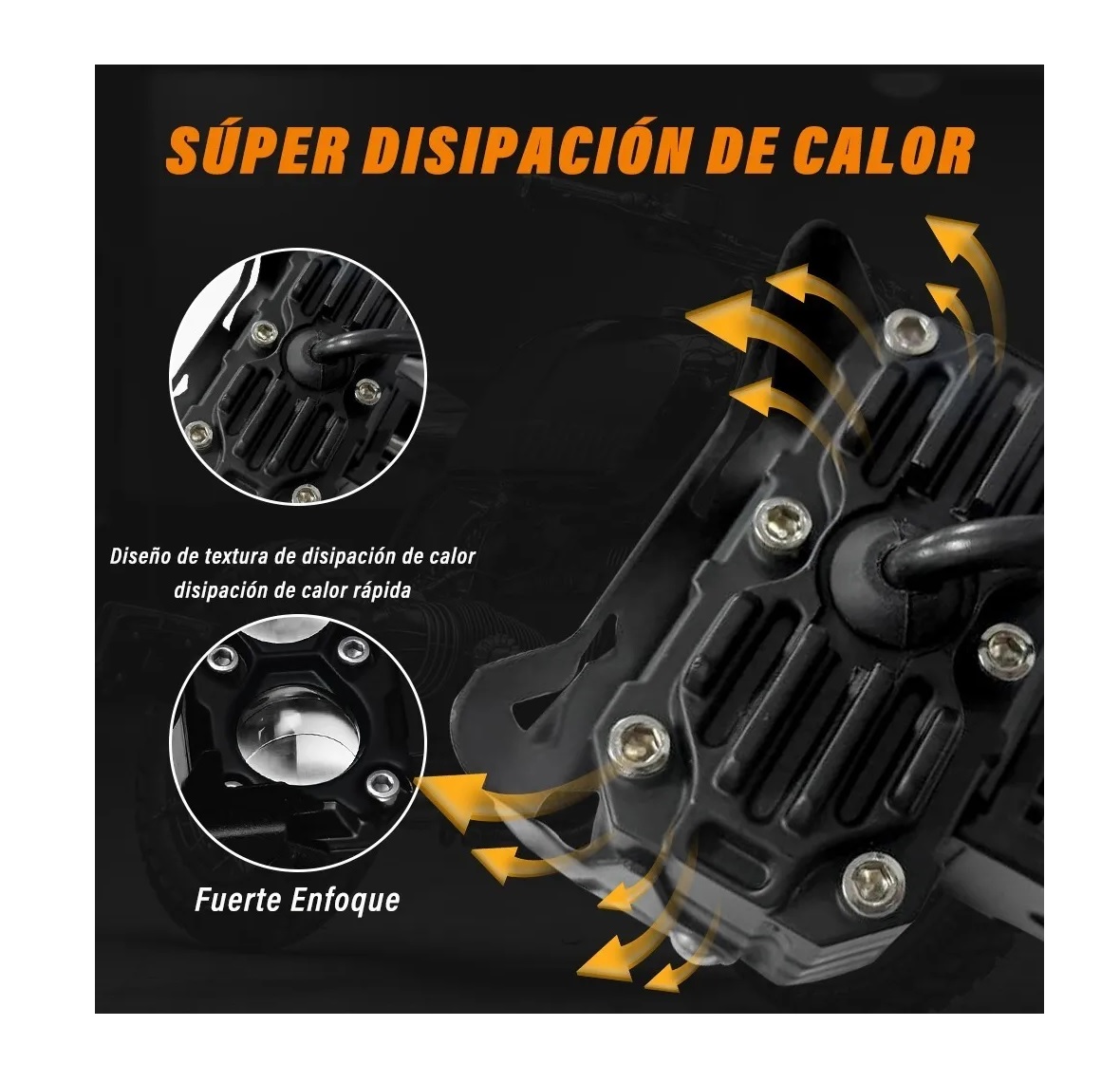 Par Faros De Lupa Doble Color Spot 120w Luz Niebla Auto Moto