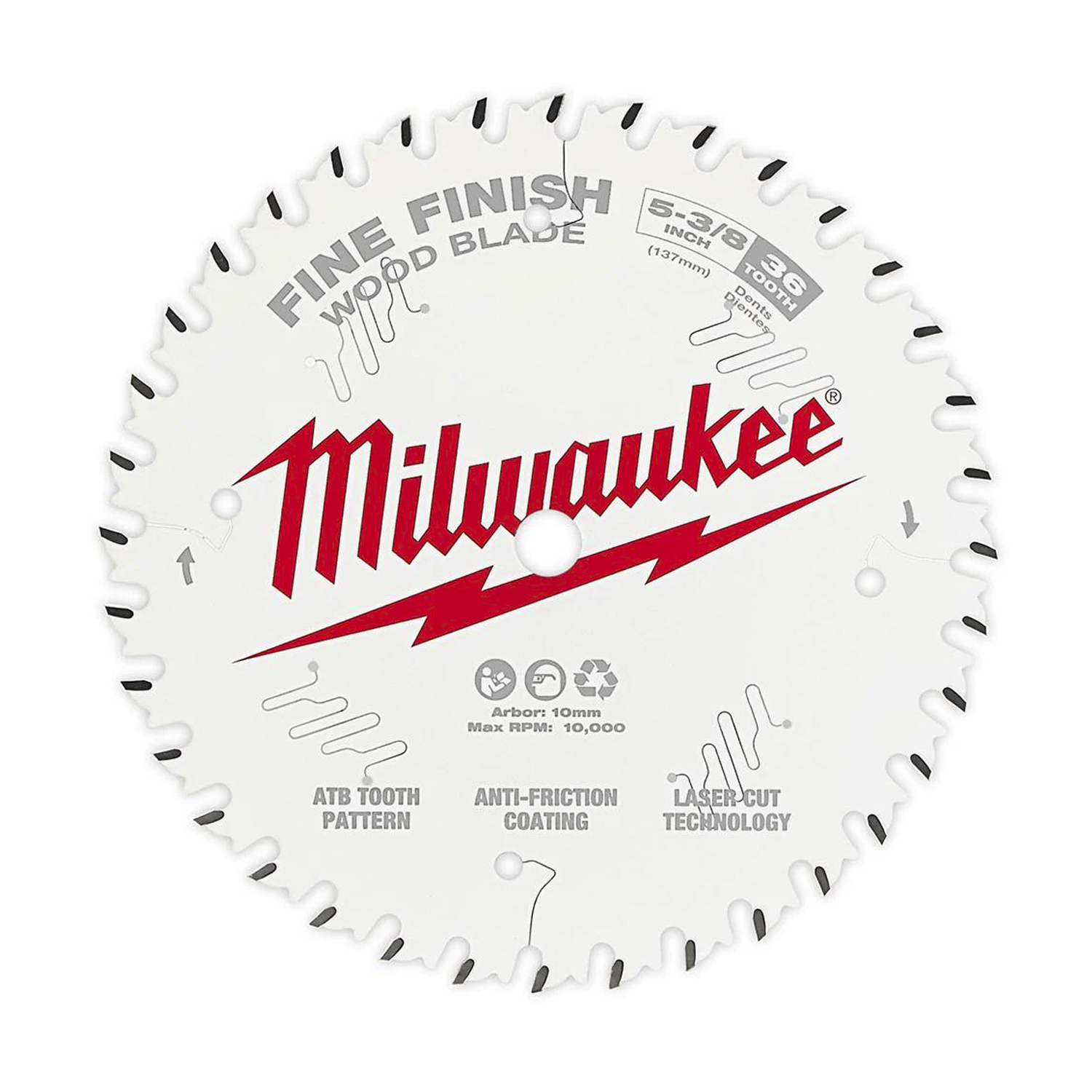 Disco Milwaukee para Sierra Circular 5-3/8 36 Dientes