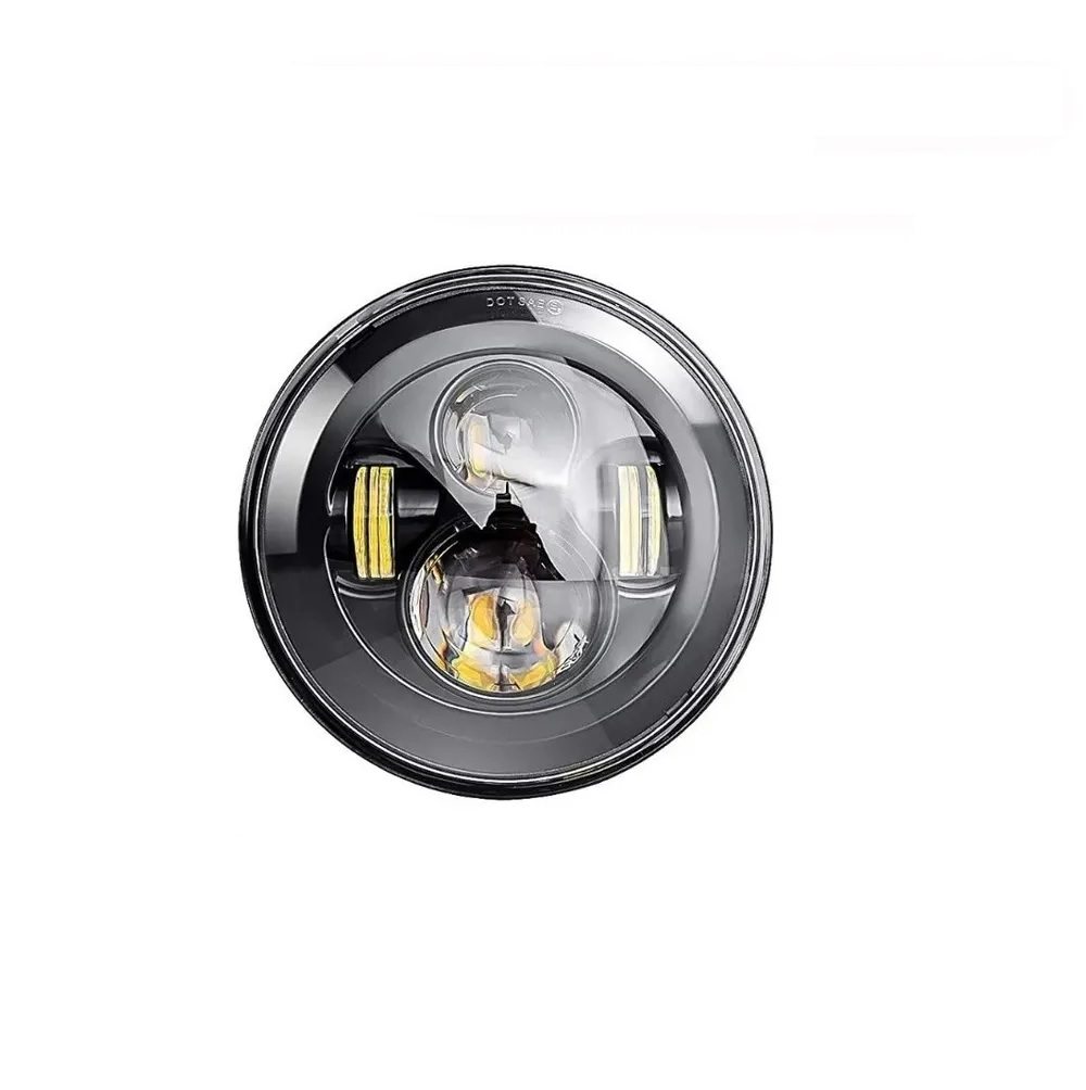 Faro Led 7'' Redondo Para Jeep/moto/ojos De Ángel
