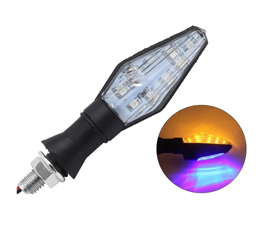 Set 4pz Direccionales Led Moto Motocicleta Doble Funcion
