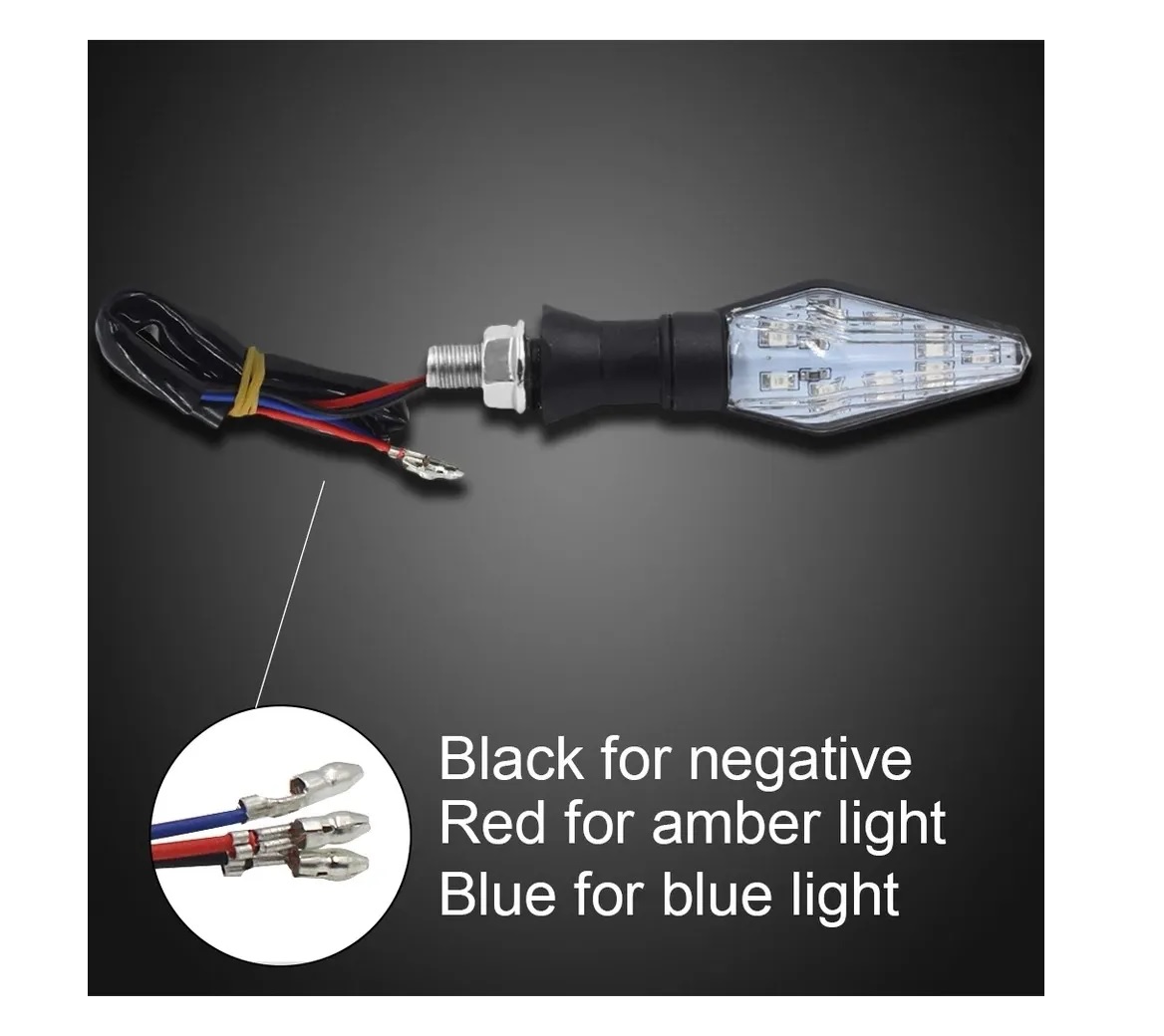 Set 4pz Direccionales Led Moto Motocicleta Doble Funcion