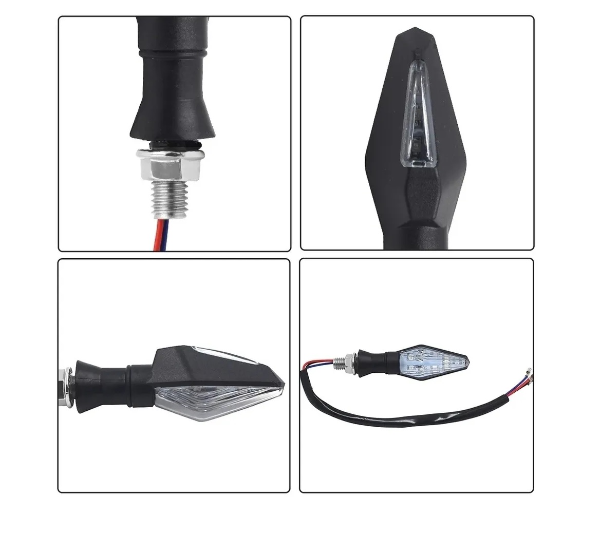 Set 4pz Direccionales Led Moto Motocicleta Doble Funcion