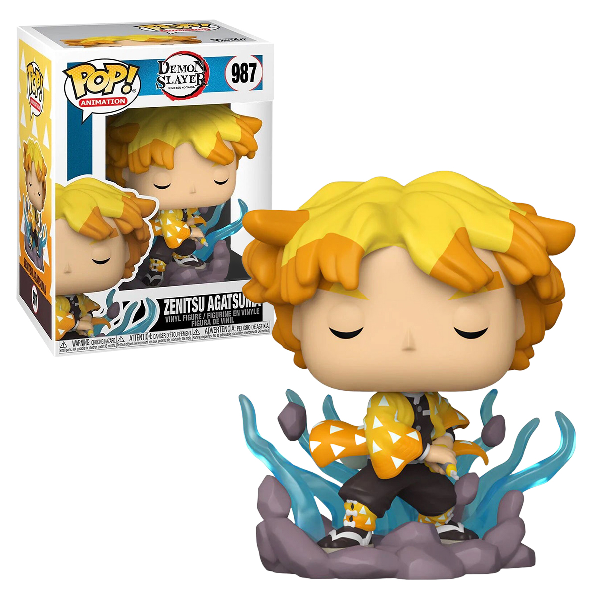 Funko Pop Zenitsu Con Rayos #987 Demon Slayer Anime Figura Original