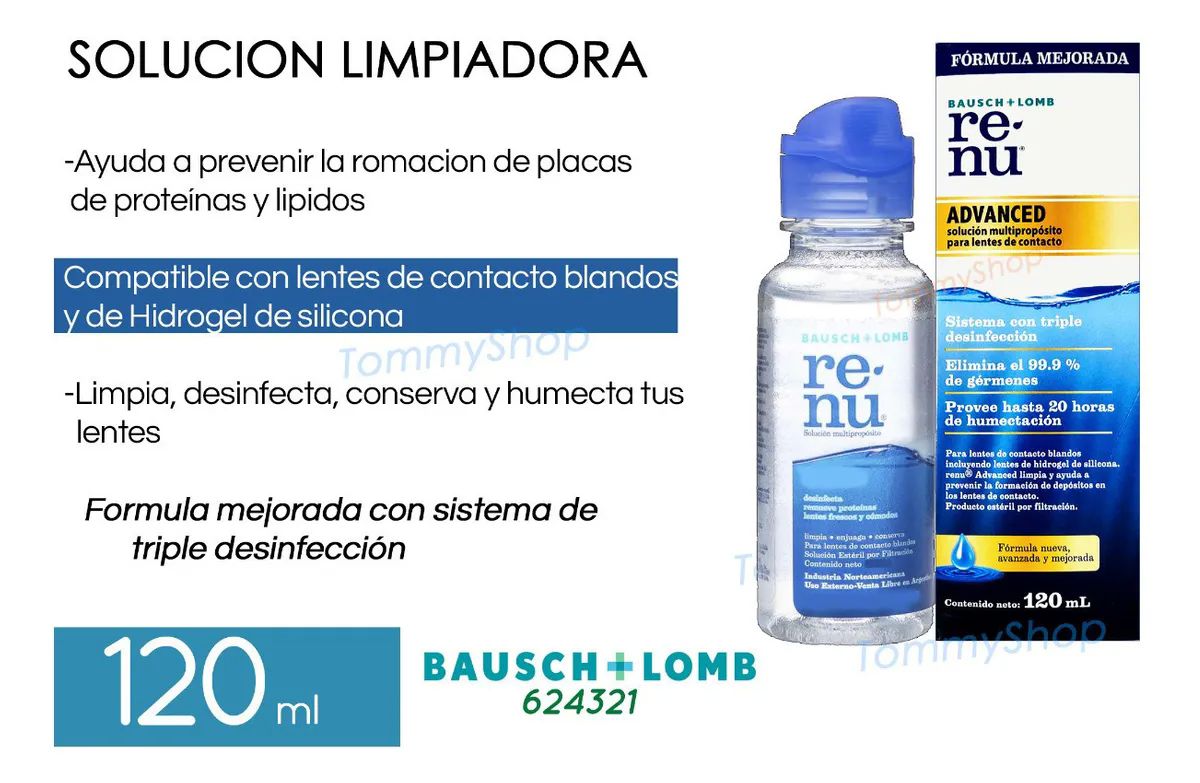 Renu Advanced Liquido Desinfectante Limpiado Lentes Contacto