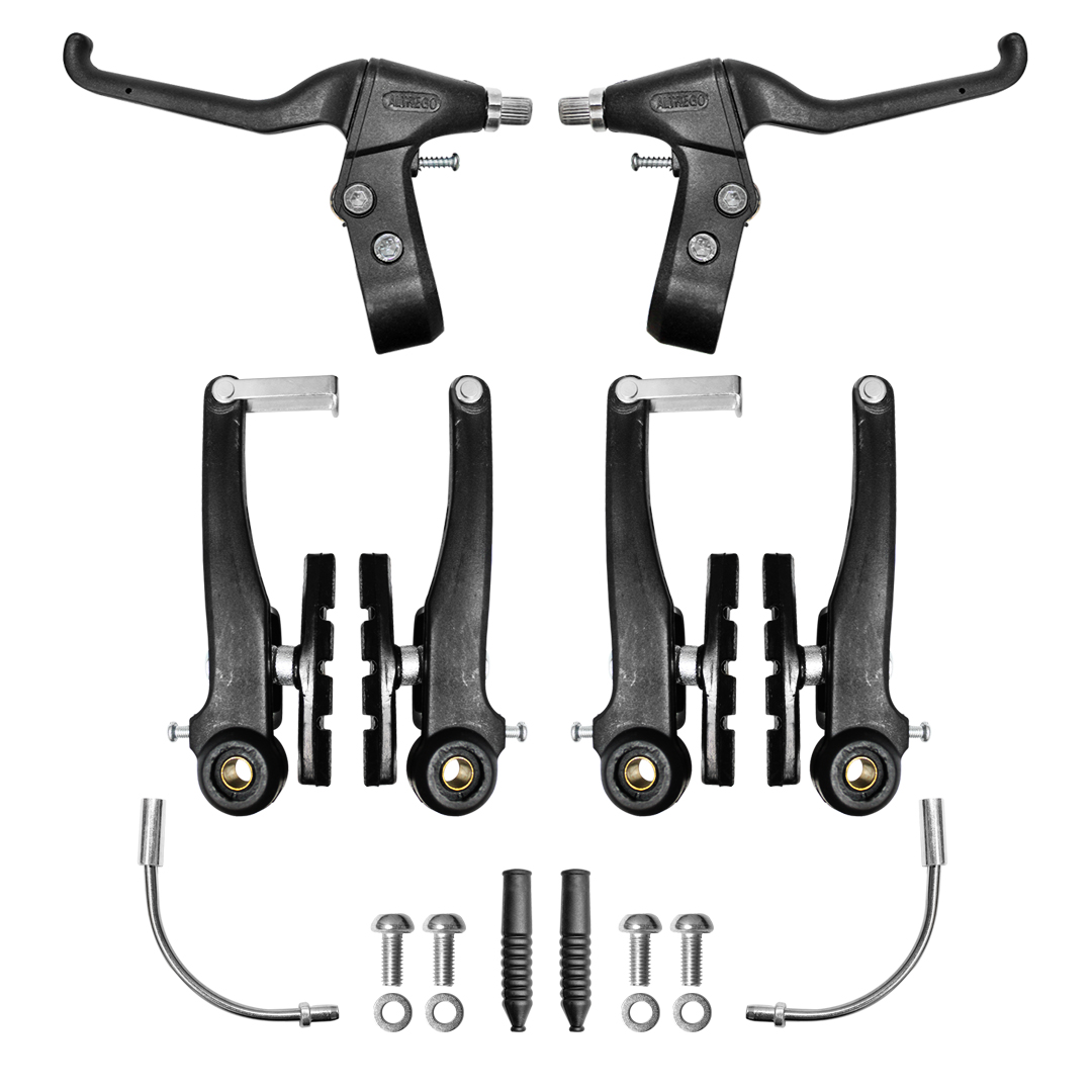 Juego Completo De Frenos V-Brake Bicicleta Acero Plastificado