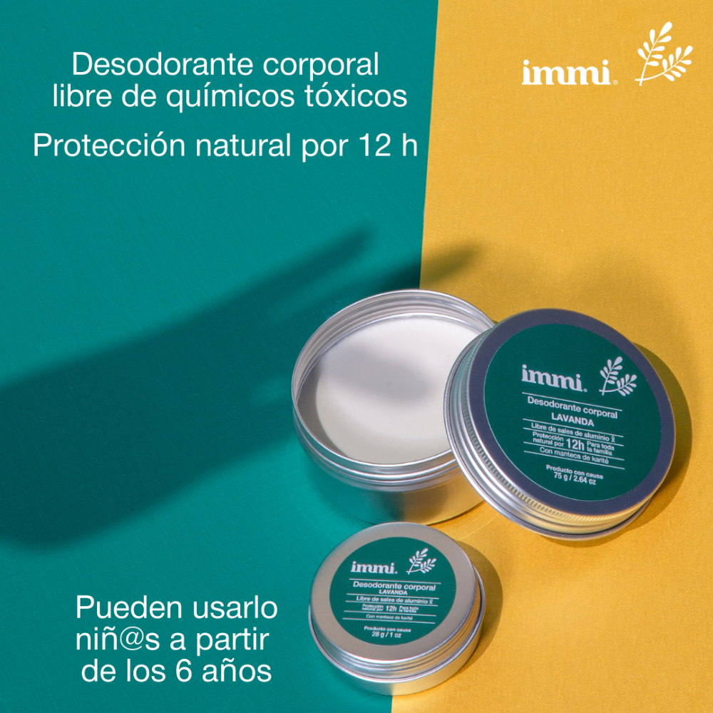 Immi Desodorante Natural Lavanda Mujer Y Hombre Ecológico Grande