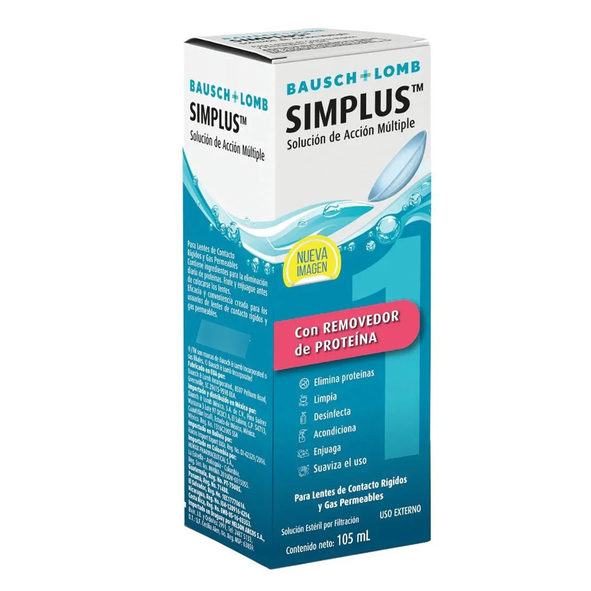 Simplus Liquido Limpiador P Lentes D Contacto Gas Rigidos
