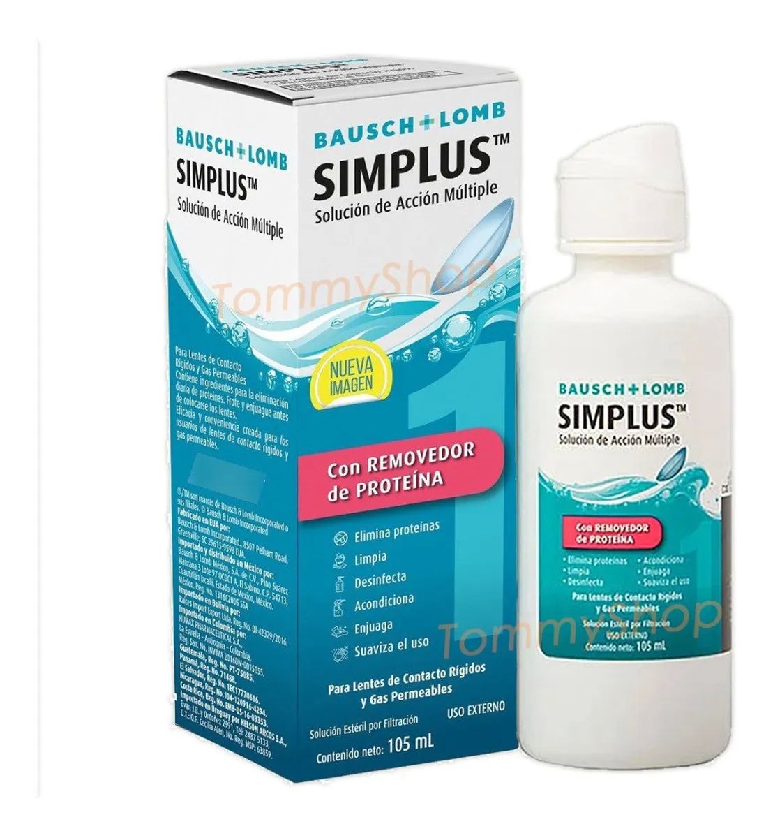 Simplus Liquido Limpiador P Lentes D Contacto Gas Rigidos