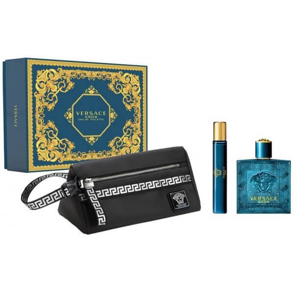 Set 3 Piezas Eros Eau de Parfum para Hombre de Versace 