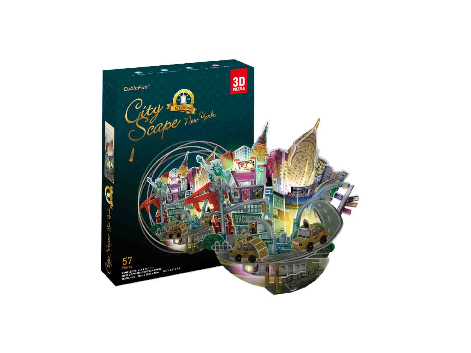 ROMPECABEZAS 3D NUEVA YORK ILUMINACION CON LED SERIE CITYSCAPE