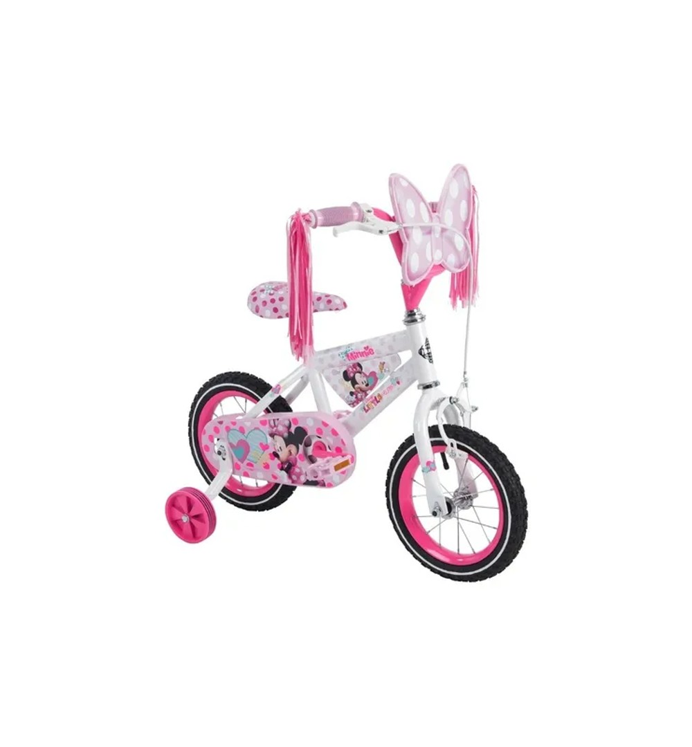 Huffy Disney Minnie - Bicicleta para niñas, ruedas de entrenamiento, 12 y  16 pulgadas