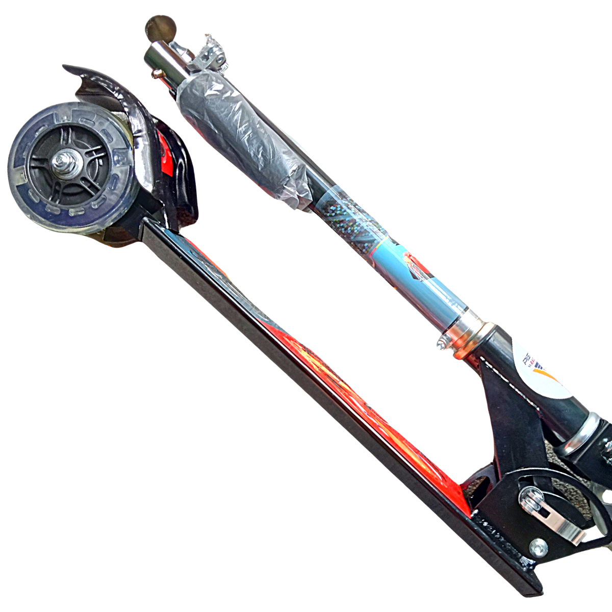 Scooter Plegable Y Ajustable Con 3 Ruedas Cars Negro Con Luz