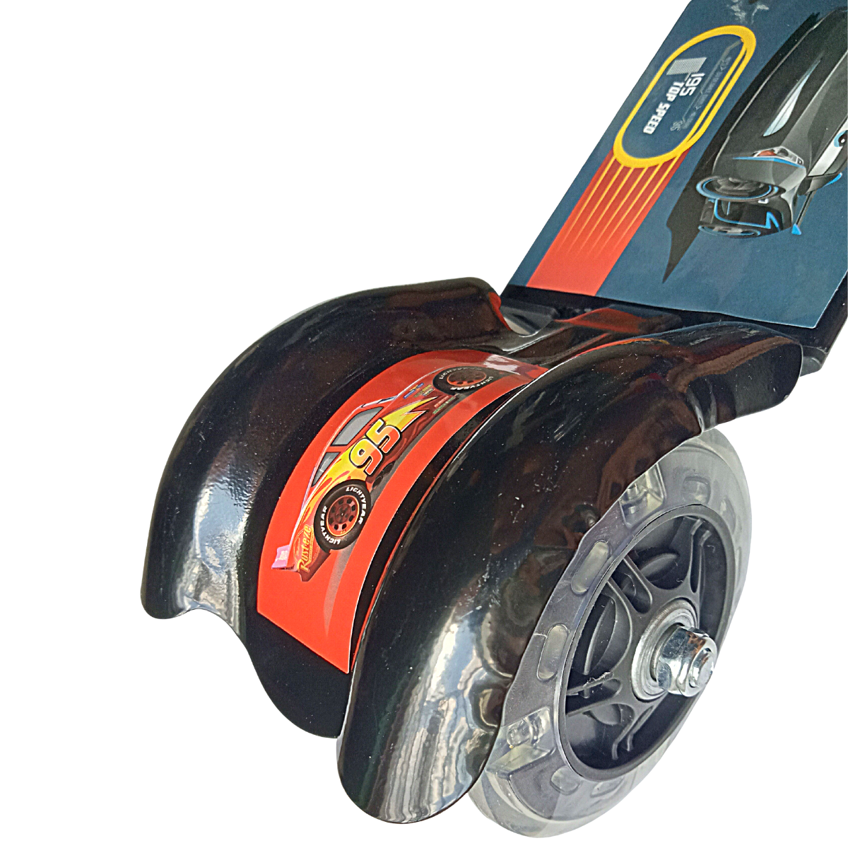 Scooter Plegable Y Ajustable Con 3 Ruedas Cars Negro Con Luz