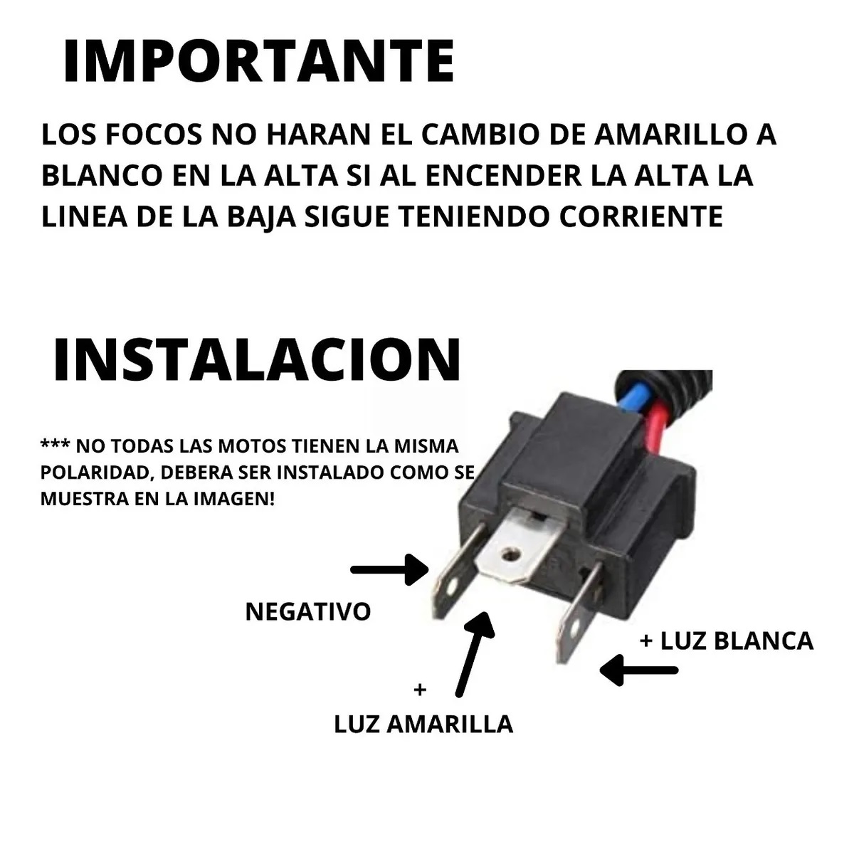 Foco Led H4 Faro Moto Lupa Blanco Amarillo Proyector