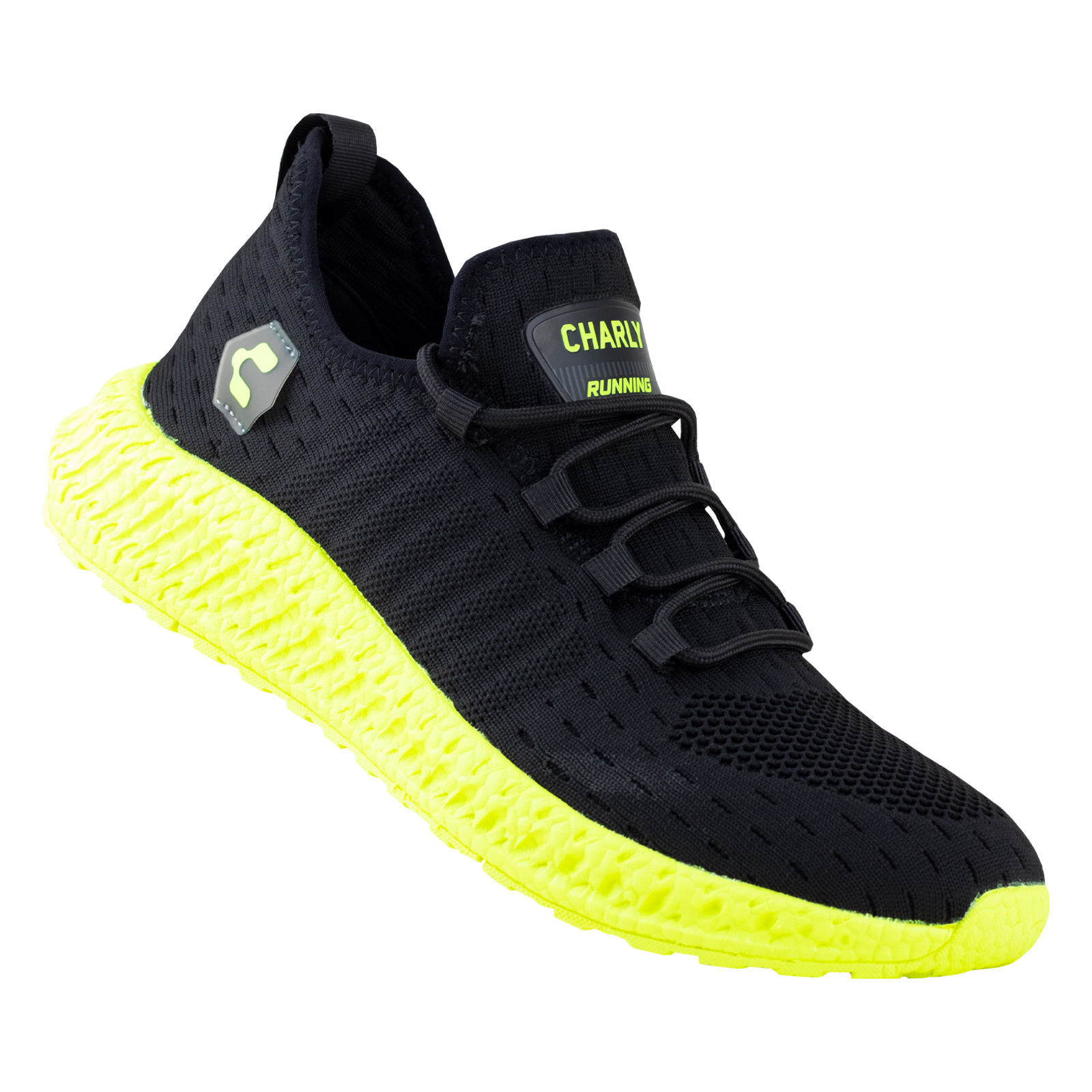 Tenis Hombre Charly Sport Running 1086108 Negro Limón Light
