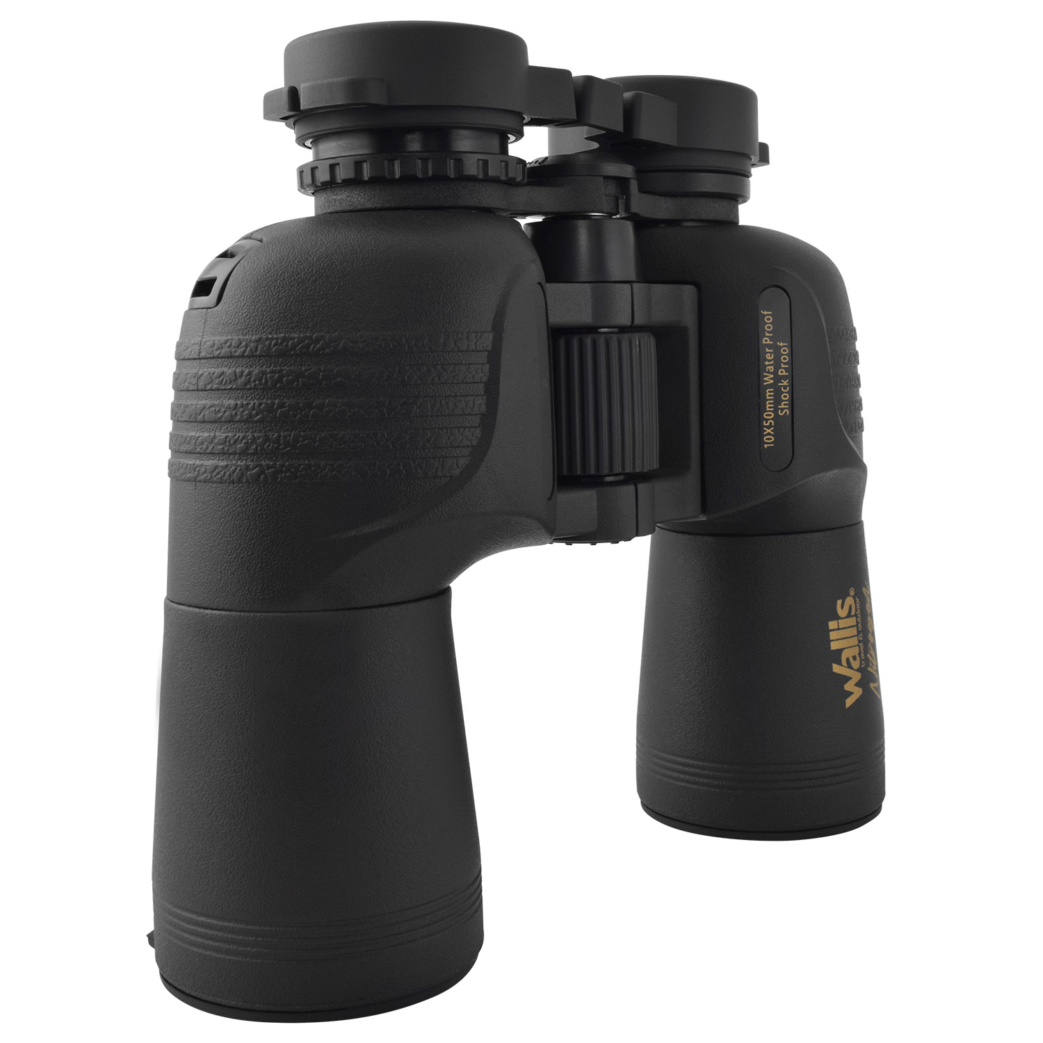 Binocular Wallis gran angular tipo porro, 10 x 50 mm, Bak-4, con nitrógeno