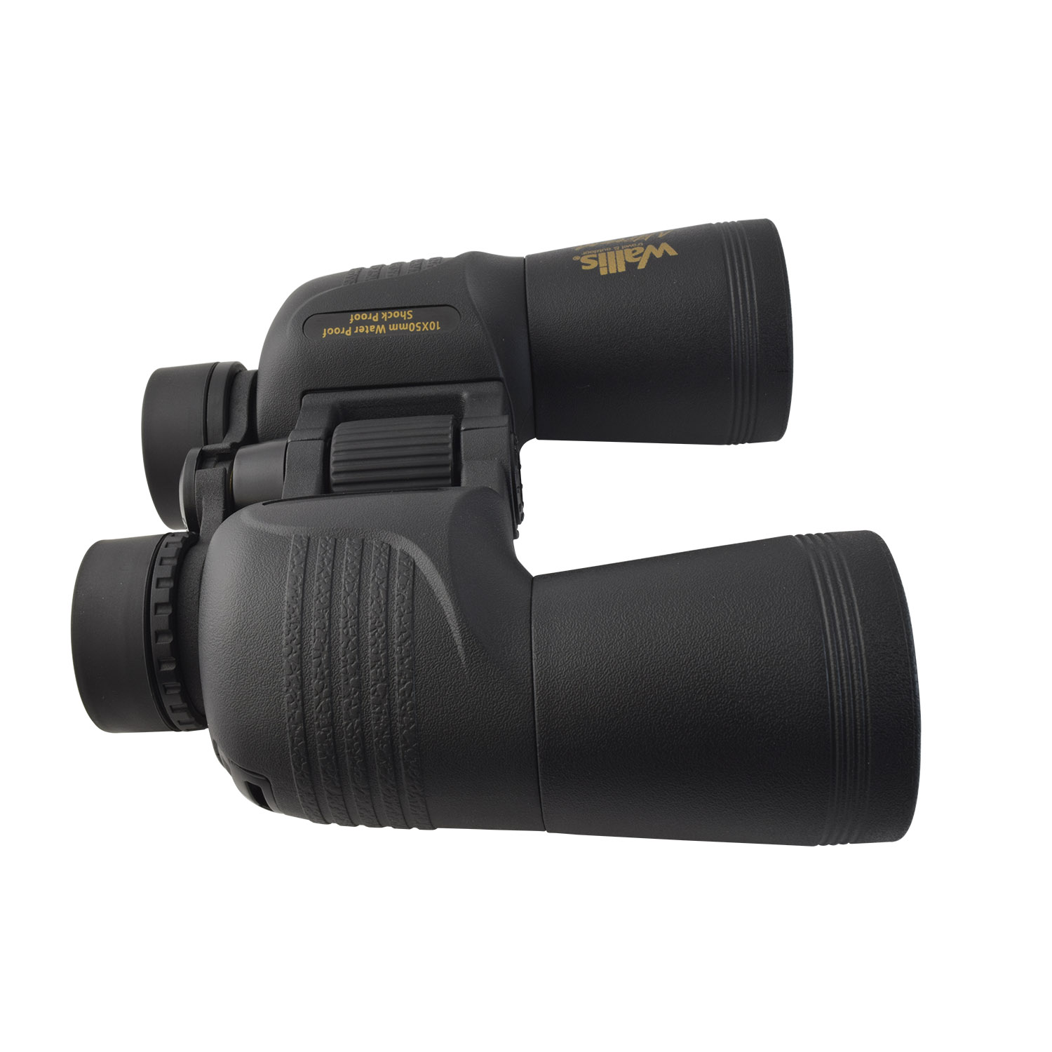 Binocular Wallis gran angular tipo porro, 10 x 50 mm, Bak-4, con nitrógeno