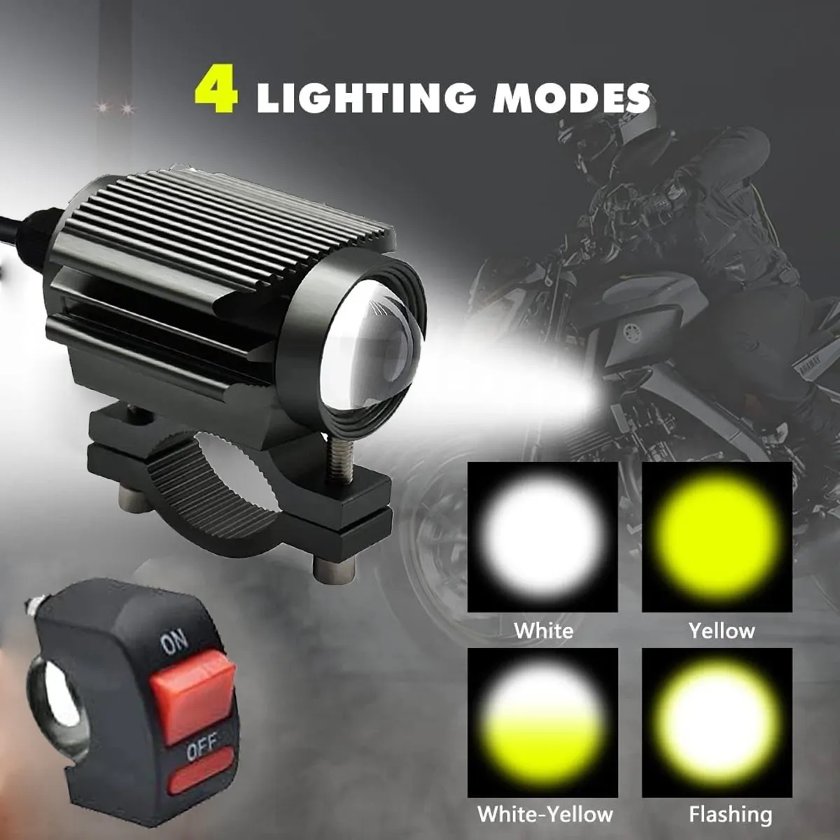 Par Faros Luces Led Para Motos Auto Doble Color Impermeable